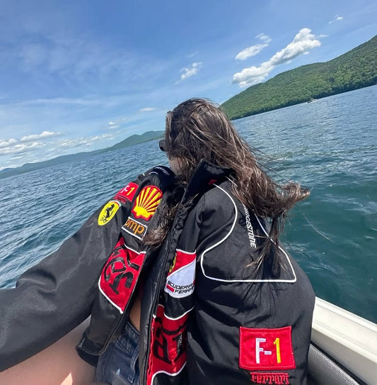 Black Ferrari F1 Racing Jacket - Premium Motorsport Apparel