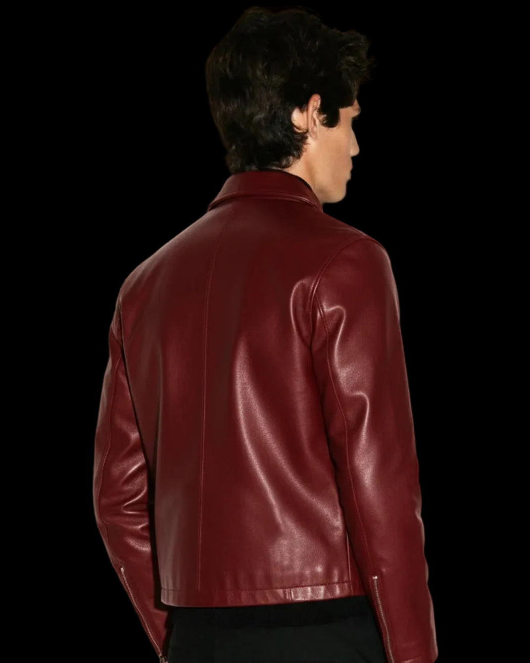 Premium Maroon Leather Jacket by zenthreads