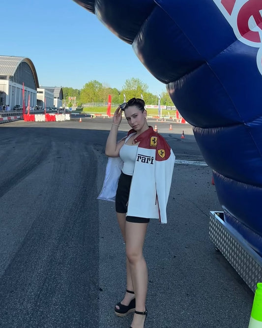 Ferrari F1 Vintage Racing Leather Jacket – Classic Motorsport Style