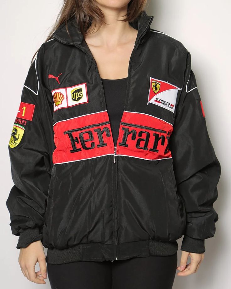 Ferrari Premium Embroidered Racing Jacket by Zenthread