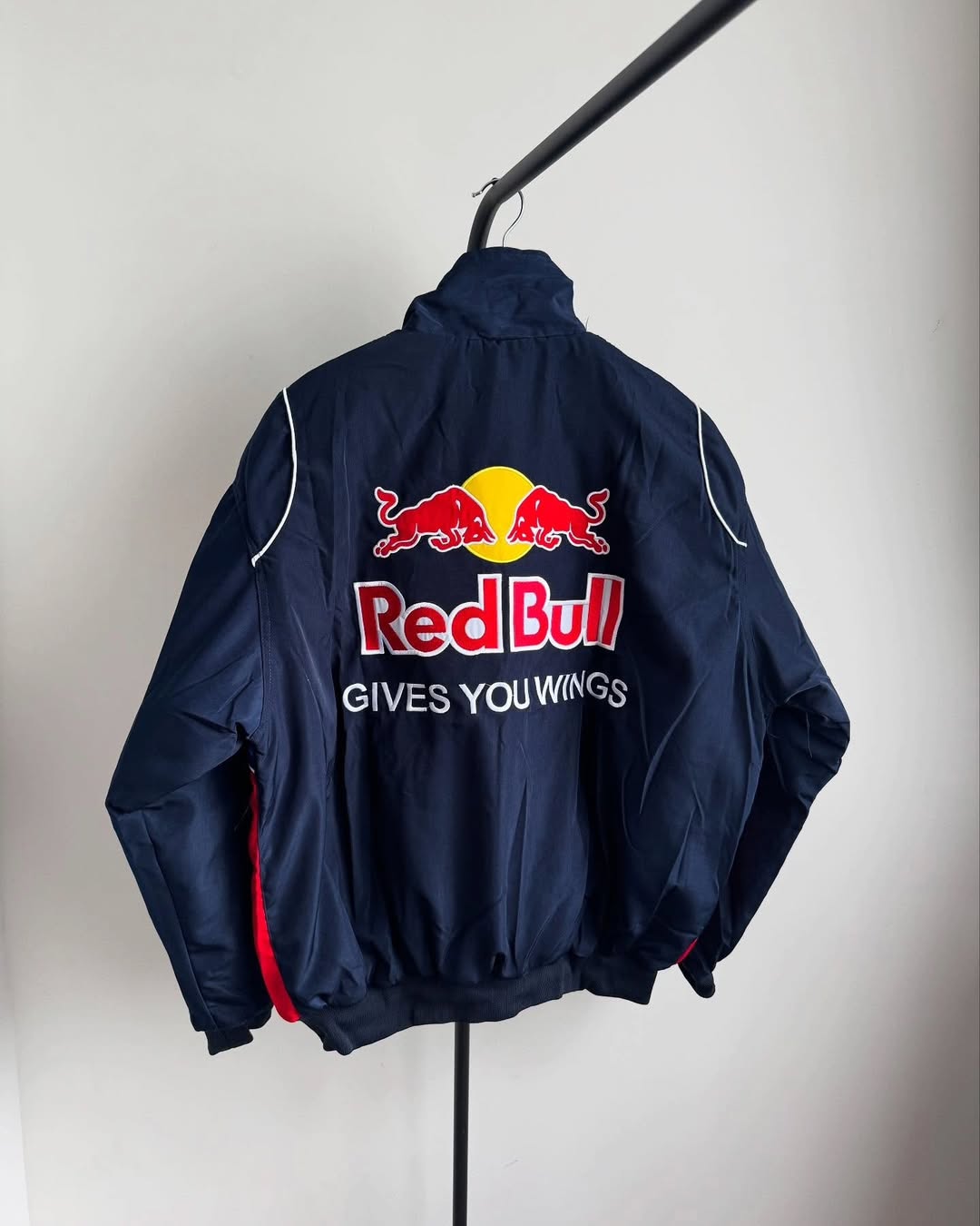 Red Bull Vintage Embroidered Racing Jacket – Classic Motorsport Edition