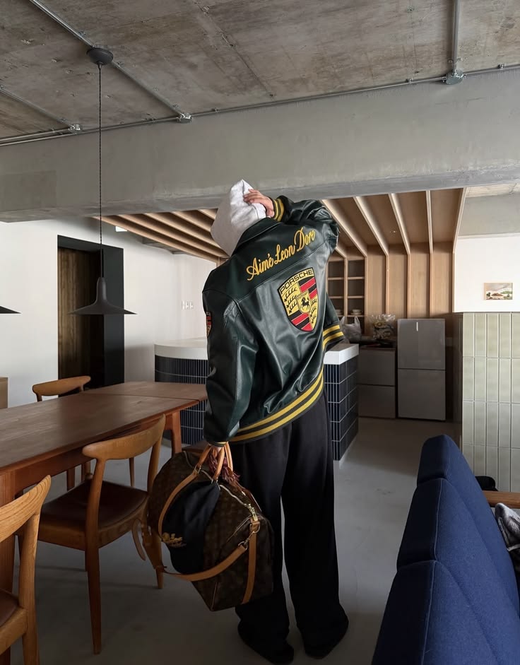Porsche Embroidered Leather Jacket – Luxury Racing Collection by zenthreads