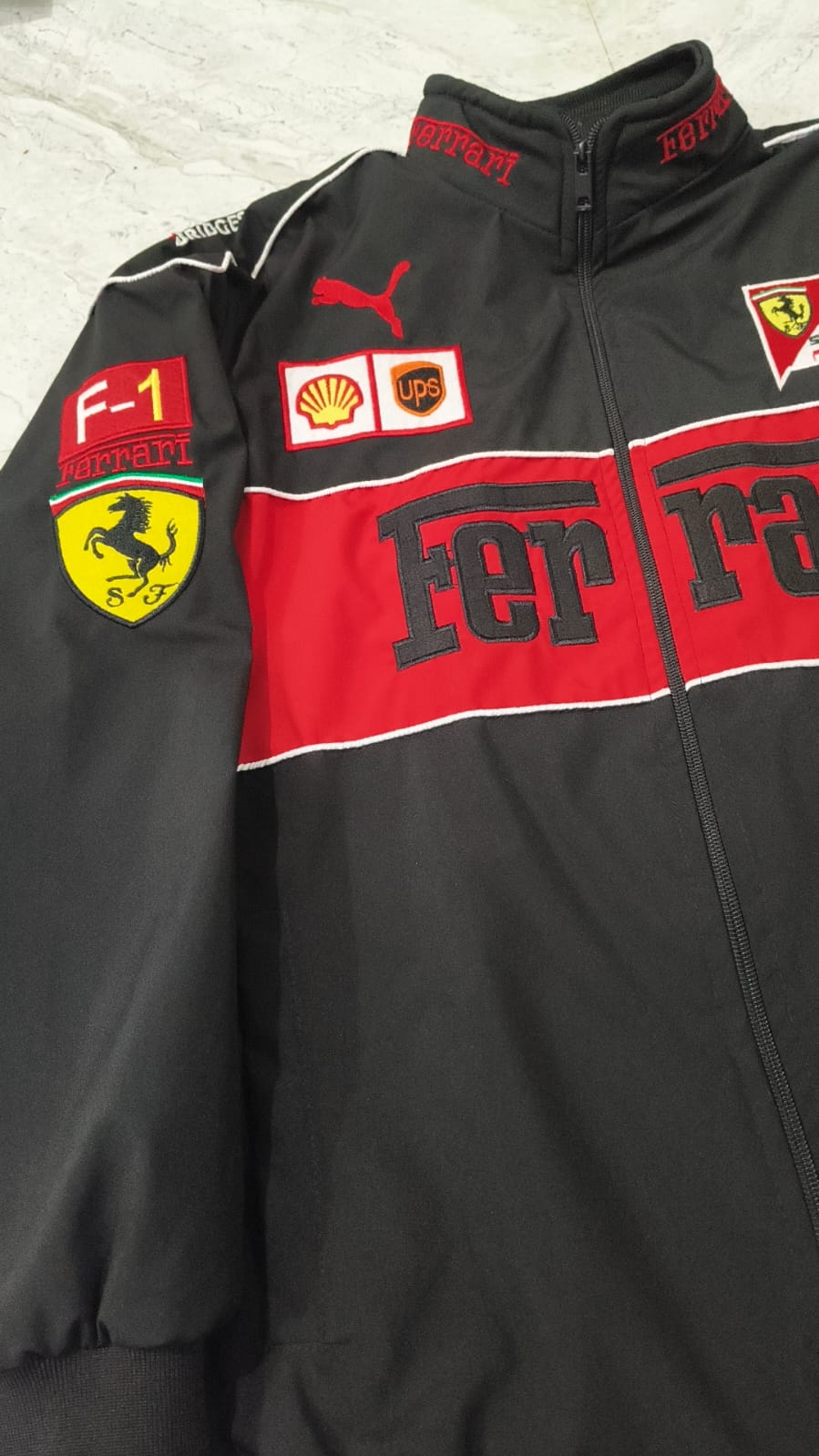Ferrari F1 Vintage Embroidered Racing Jacket – Classic Motorsport Edition