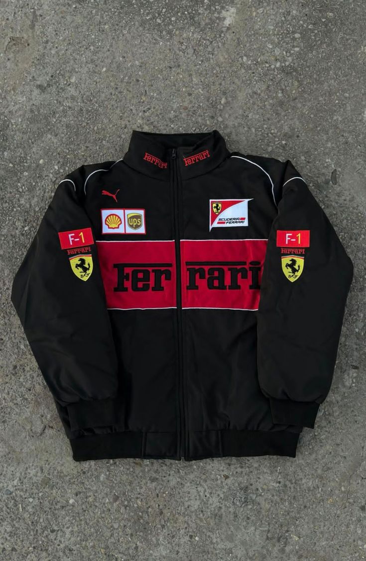 Ferrari Premium Embroidered Racing Jacket by Zenthread